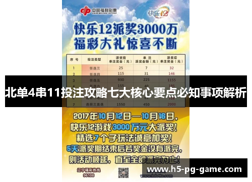北单4串11投注攻略七大核心要点必知事项解析